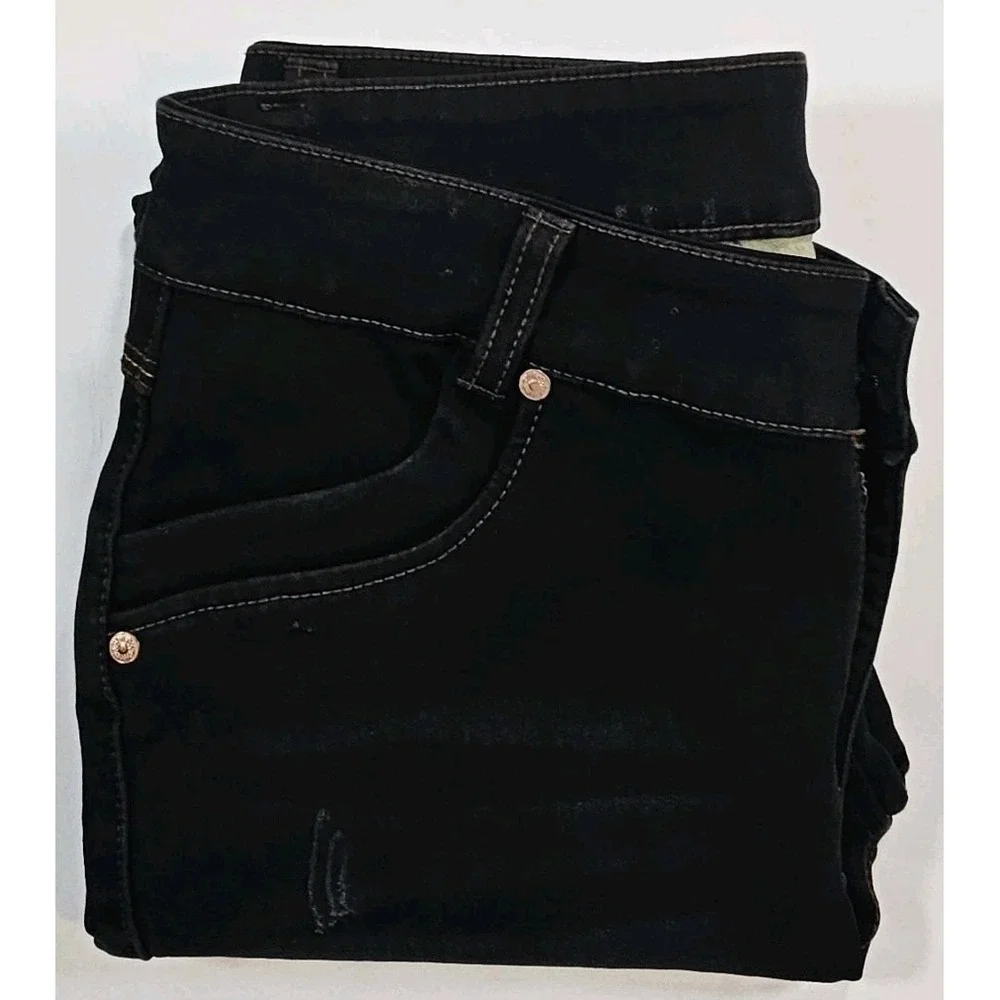 The Unbranded 3XL Brand Slim Fit‎ Black Jean W/colorful Liner. Size See Pictures